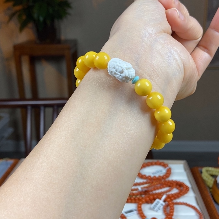 琥珀手链未镶嵌蜜蜡手串9