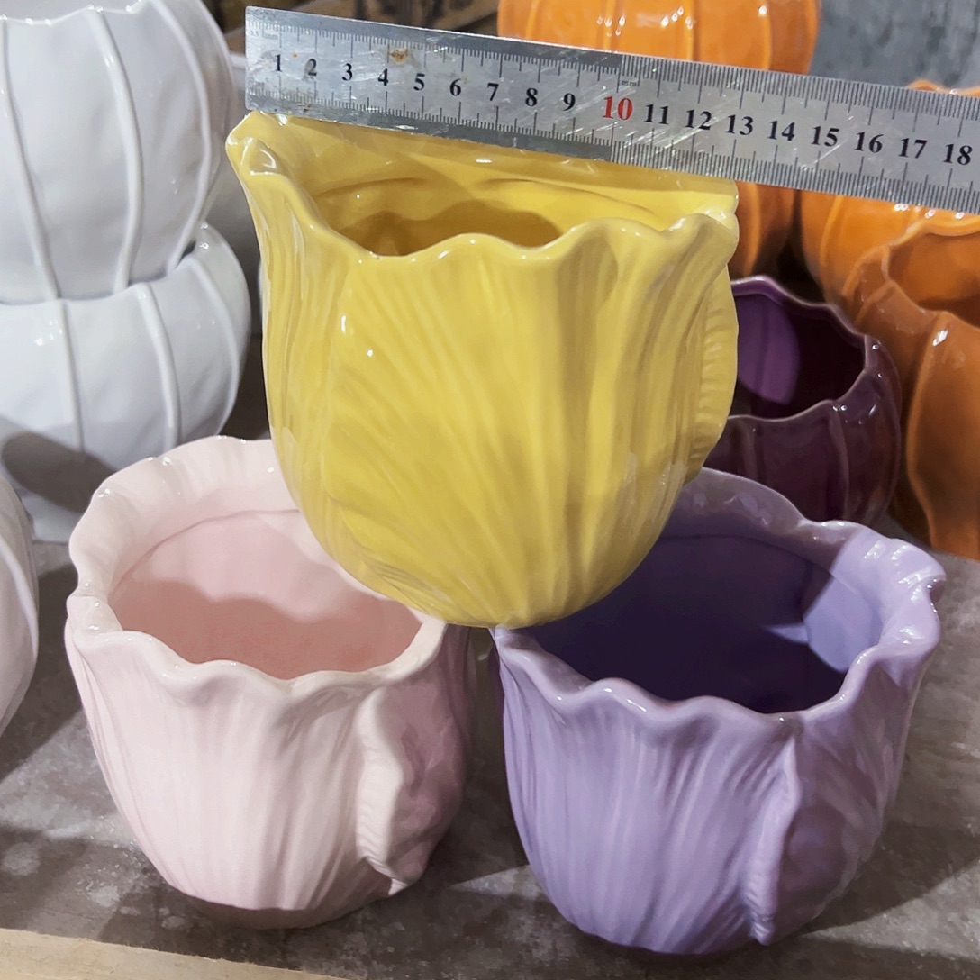 有孔外贸尾单陶瓷花盆凑单10米包邮