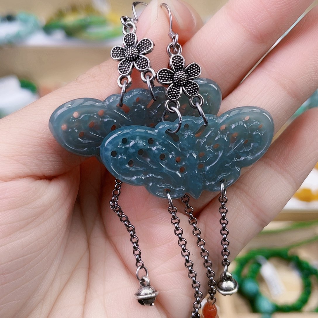 翡翠未镶嵌手链耳坠