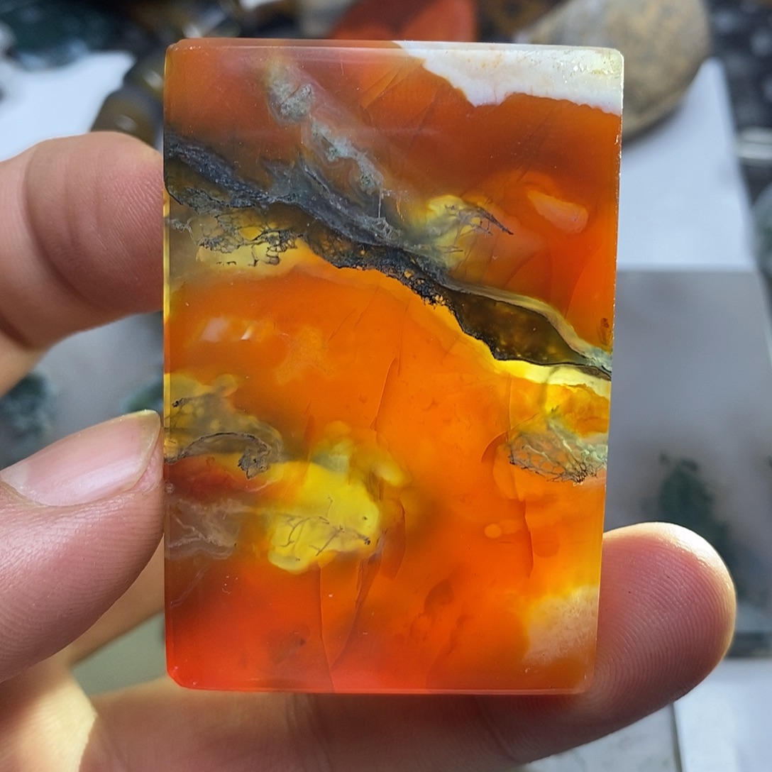 表***猫玛瑙/玉髓未镶嵌车挂