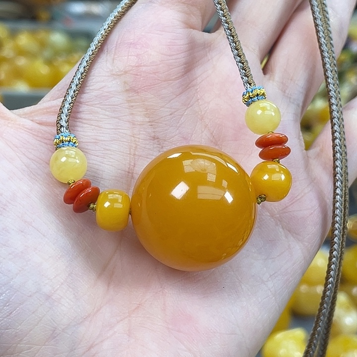 垚***垚琥珀未镶嵌珠宝奇石琥珀蜜蜡J25.4mm