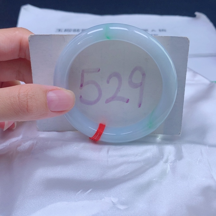 翡翠未镶嵌手镯54圈口