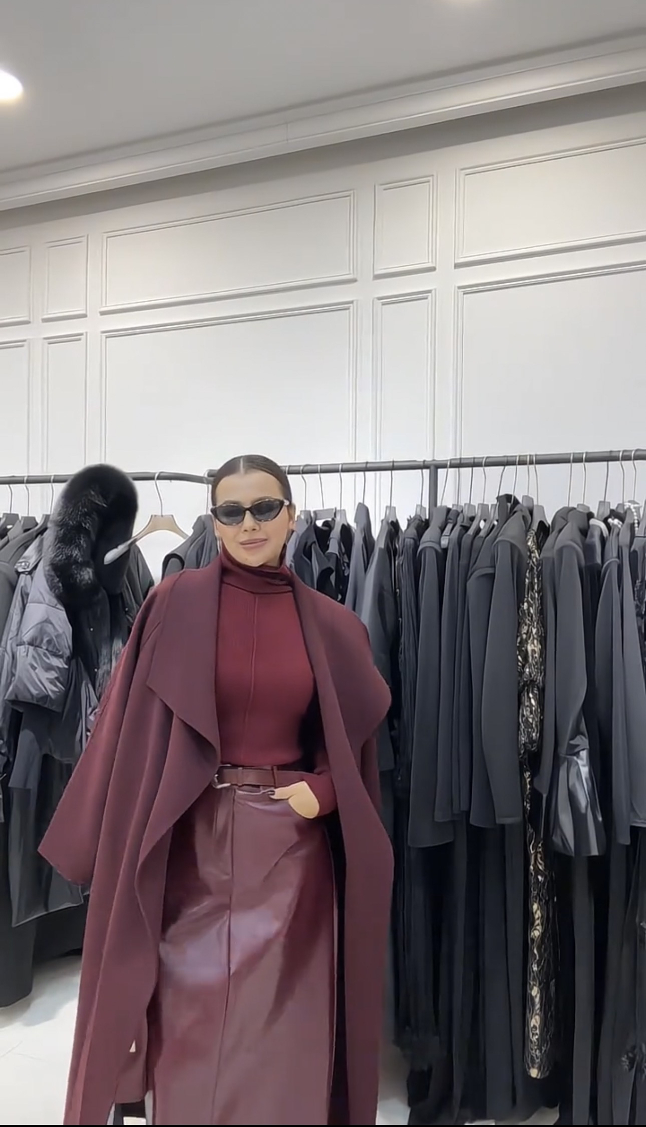 羊毛外套安可拉红气质款