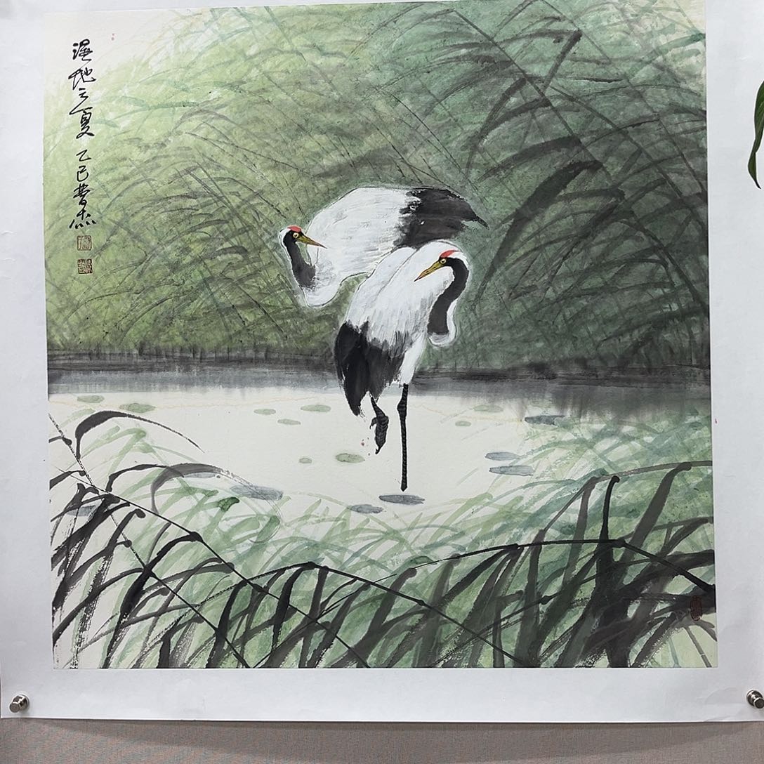 国画艺术家真人手绘