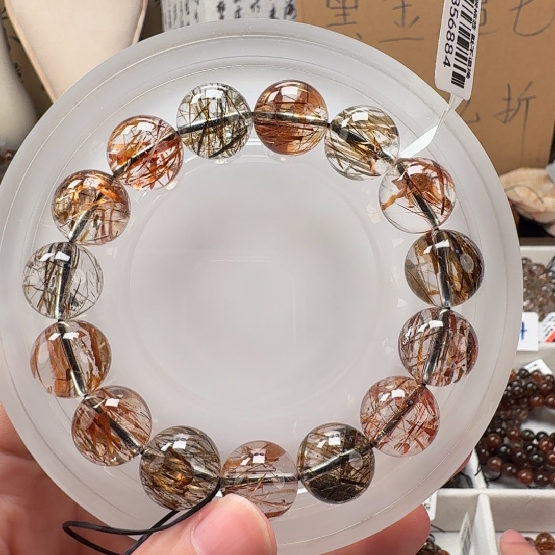 手链发晶未镶嵌天然水晶黑金超七直播间多样性发一