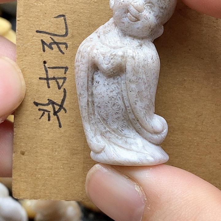 颈饰未镶嵌硅化珊瑚（珊瑚玉）