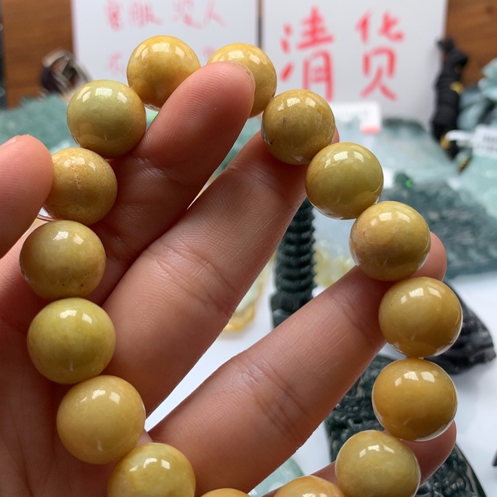 翡翠颈饰未镶嵌保真天然A货翡翠