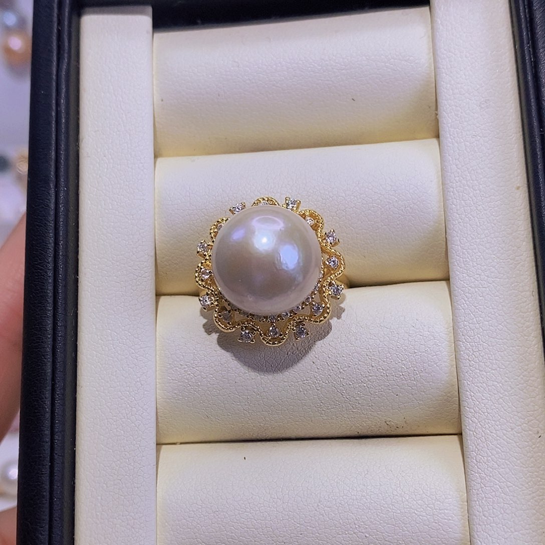 戒指合金淡水珍珠