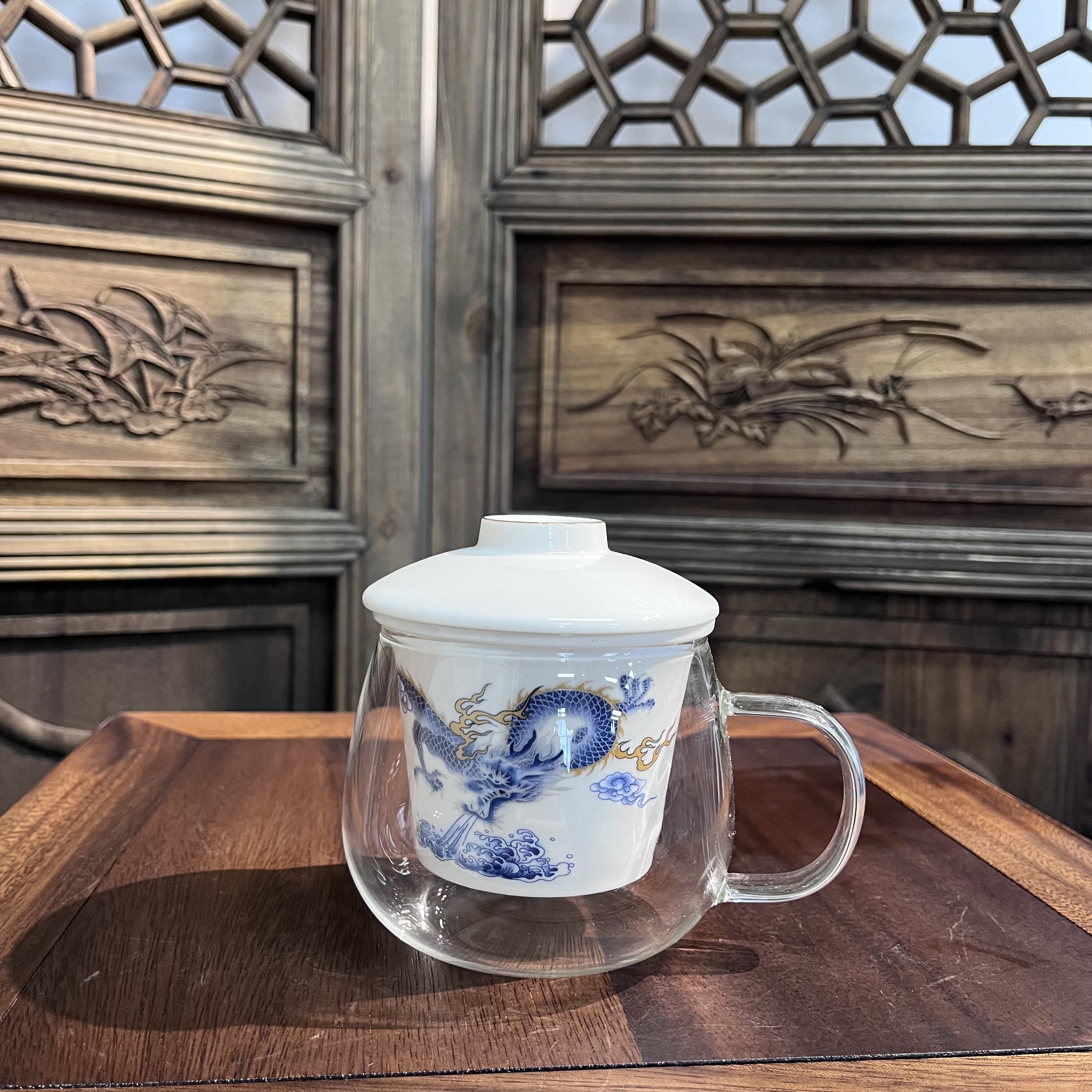 【闪购链接】A-0045 腾蓝龙吸水玻璃杯