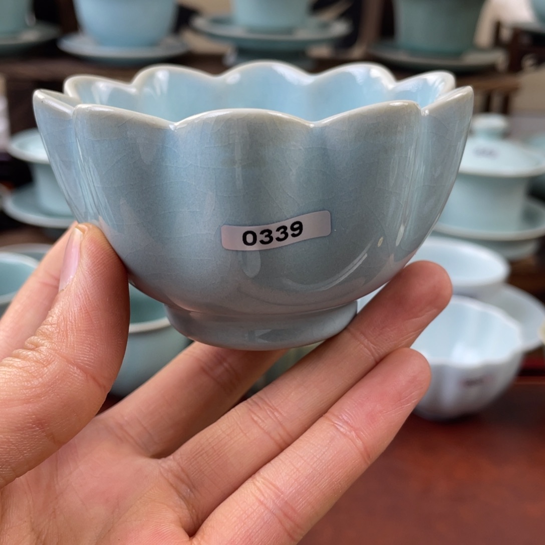 微瑕莲花杯子339号天青……$