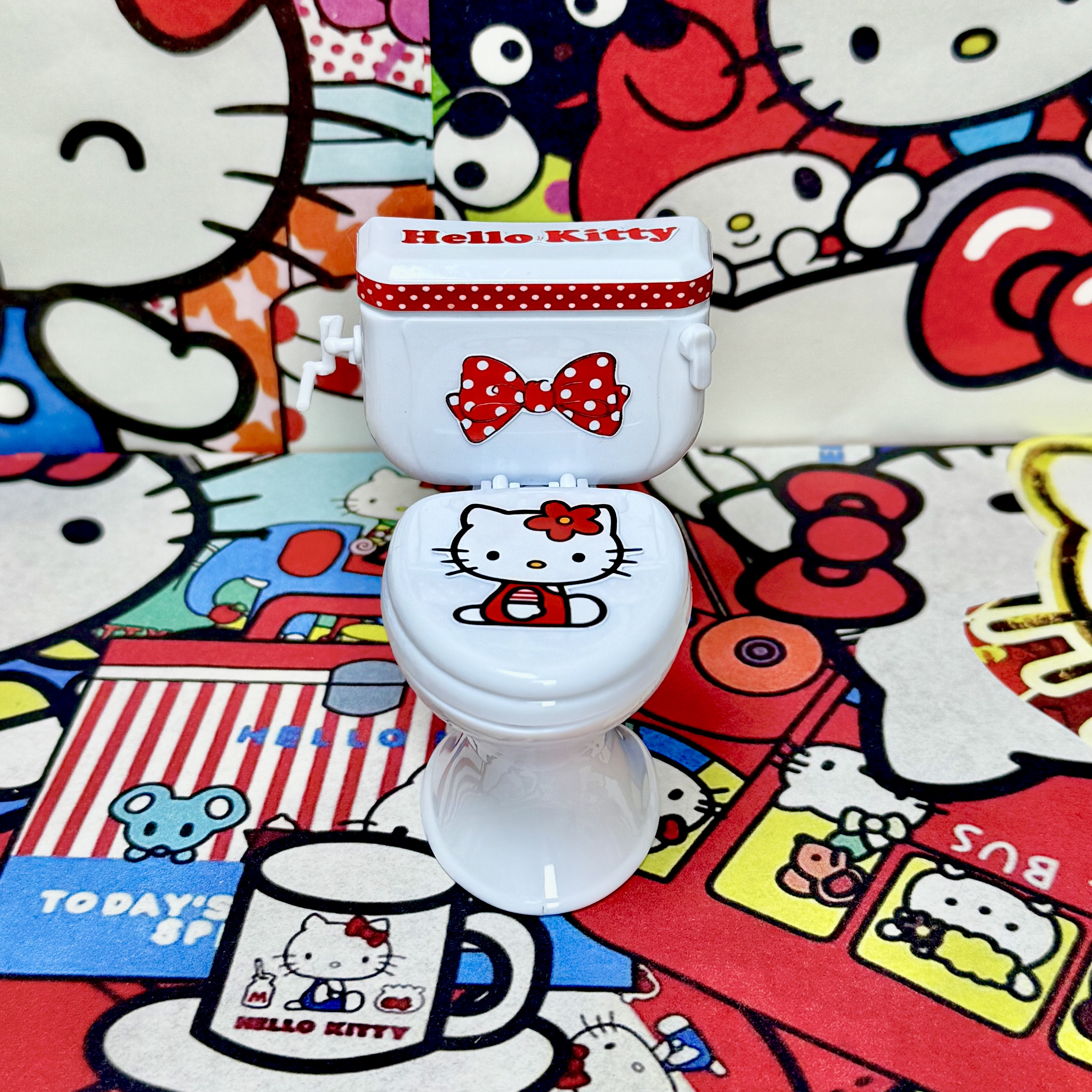 微缩娃屋KT马桶场景装饰