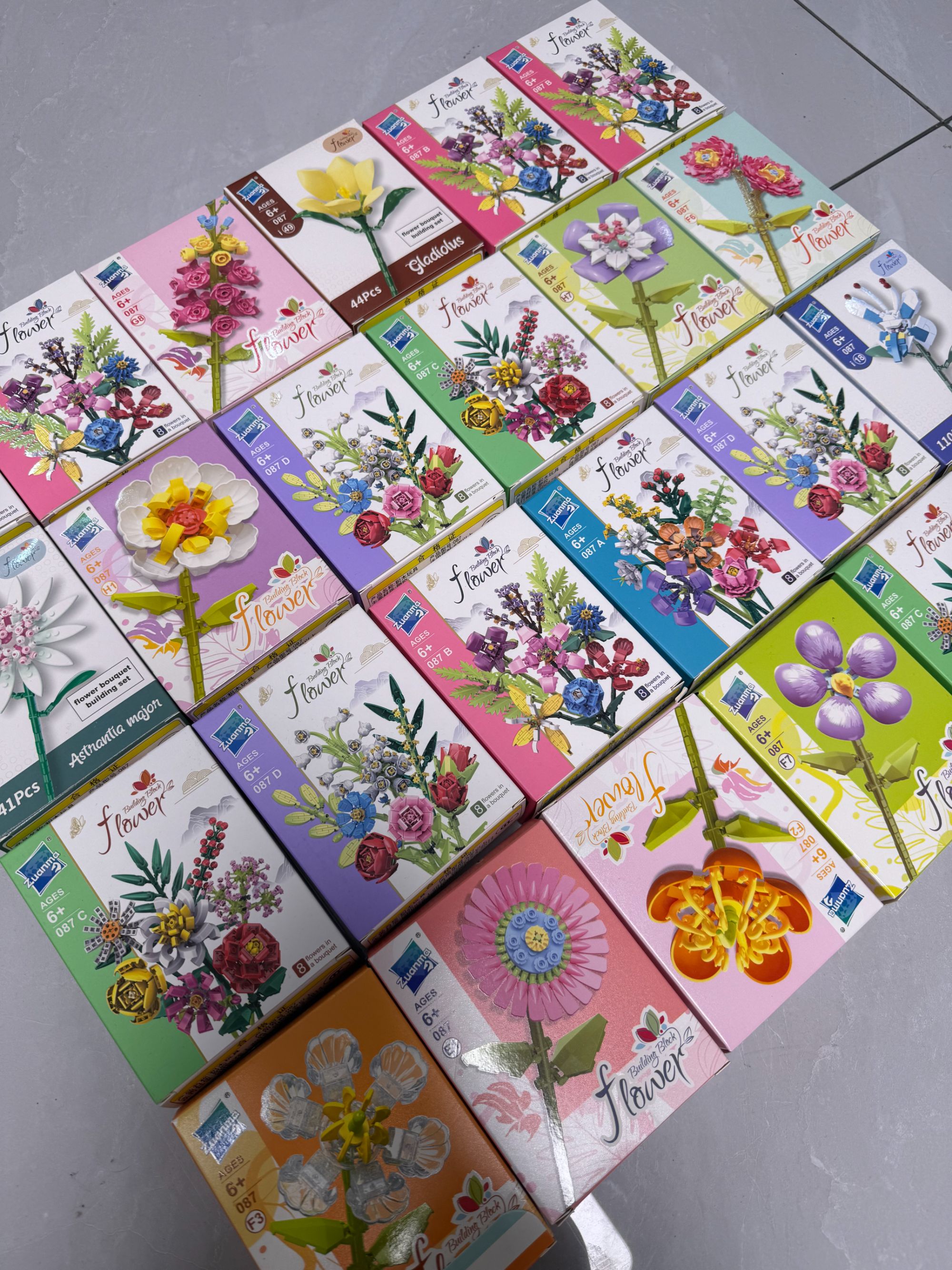 【随机链接】积木花DIY单只益智积拼装花束玫瑰永生花小颗粒积木