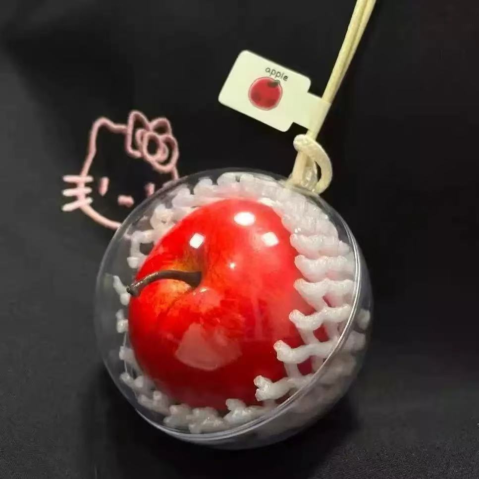 聪慧脑瓜圣诞平安夜苹果钥匙扣装饰包包学生党摆件礼物挂饰书包