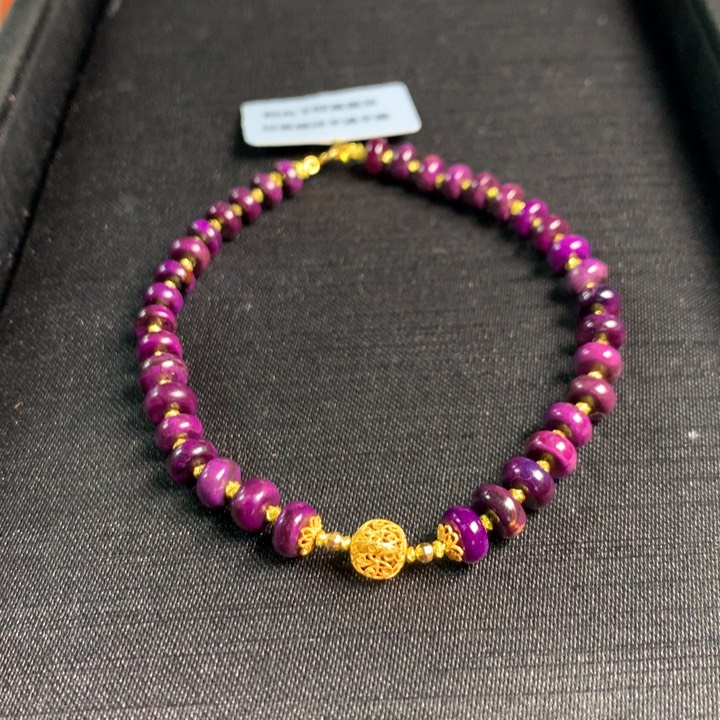 苏纪石（舒俱来）手链18K金镶嵌