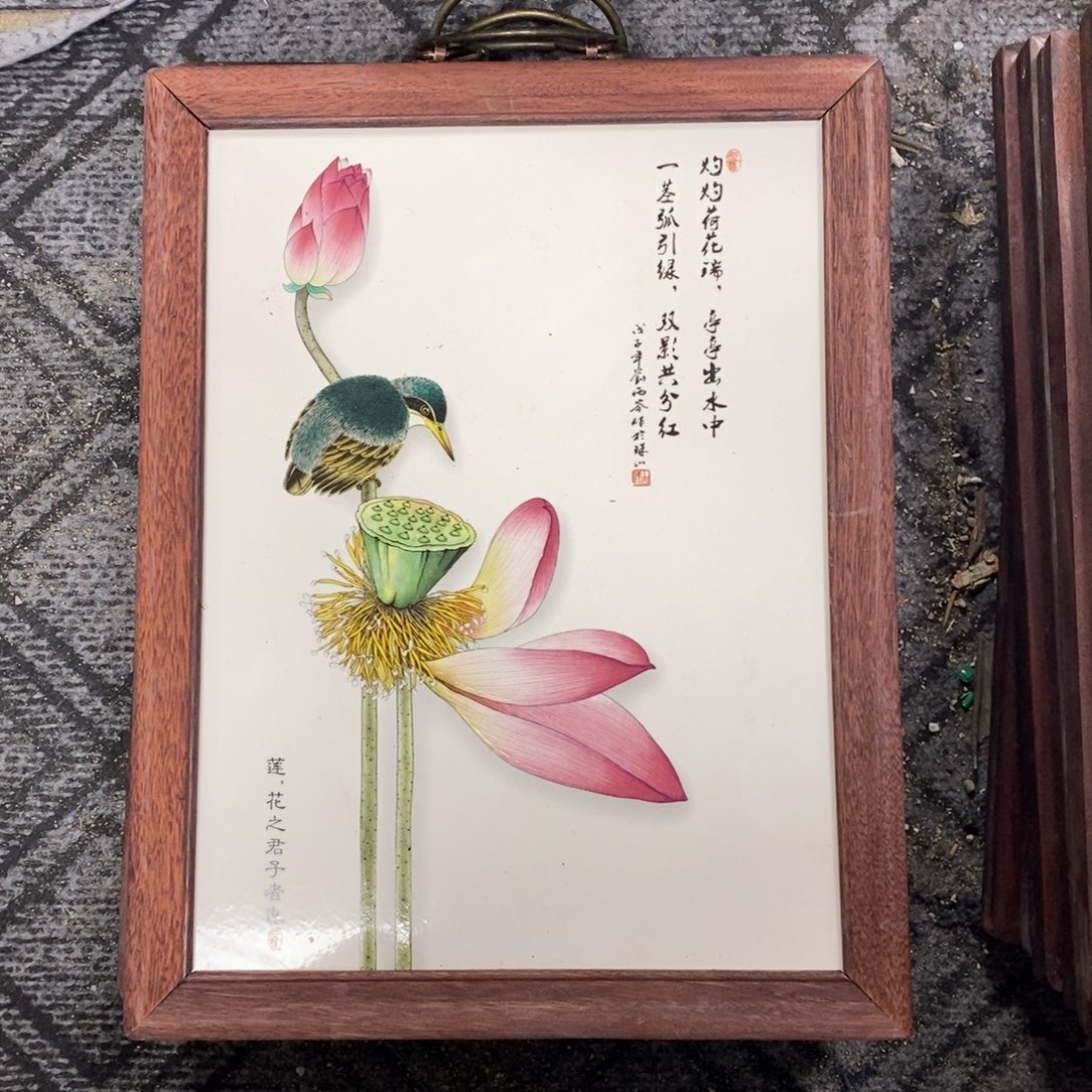 瓷37*28 景德镇瓷板画柴窑烧制
