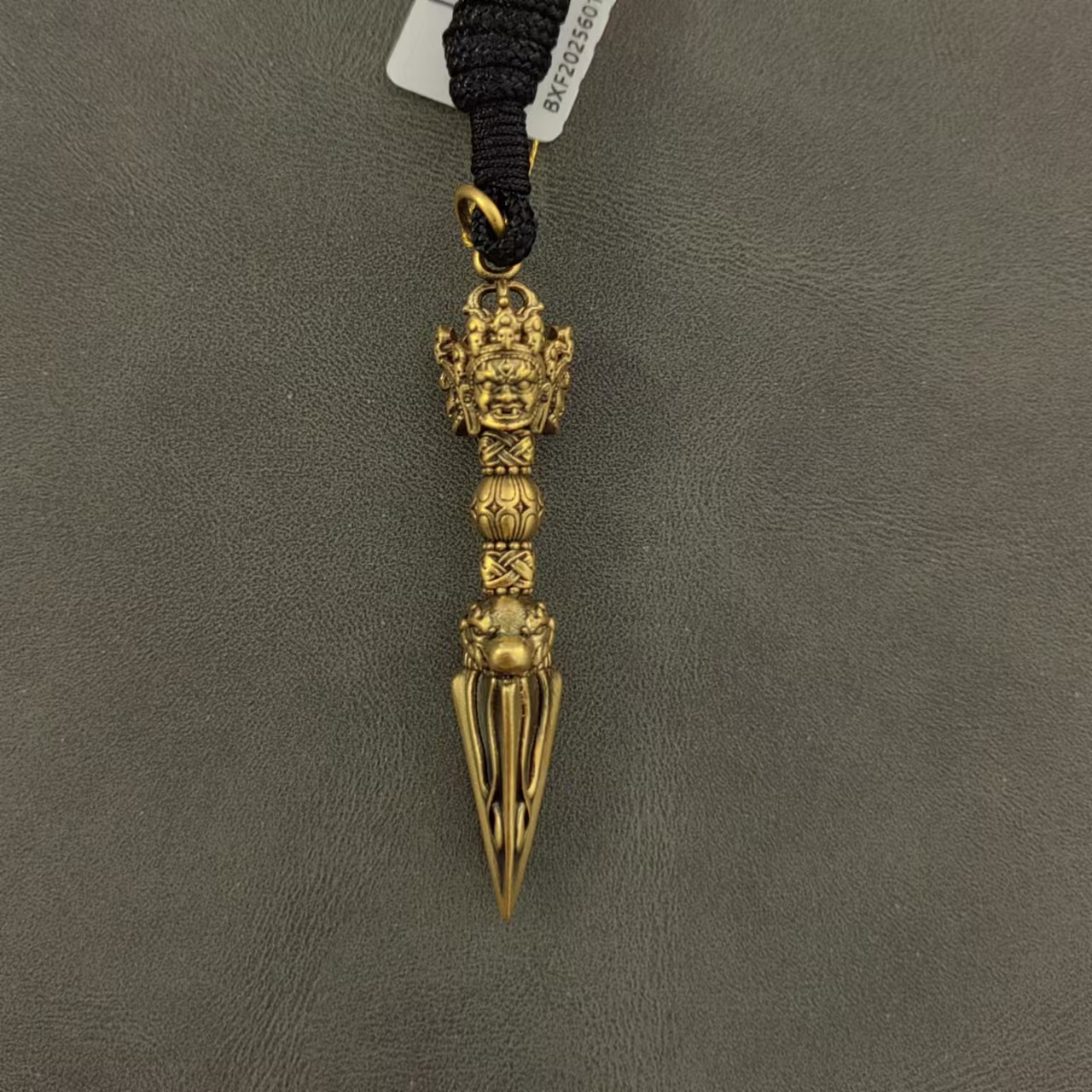 xisanfu/喜三福电黑复古工艺普巴杵黄金吊坠手工（不含链，绳）