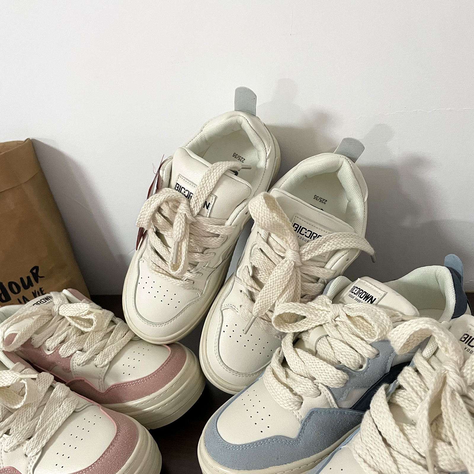 BIOCROWN/百匡【断码  皮面小白鞋！百搭休闲板鞋！！】