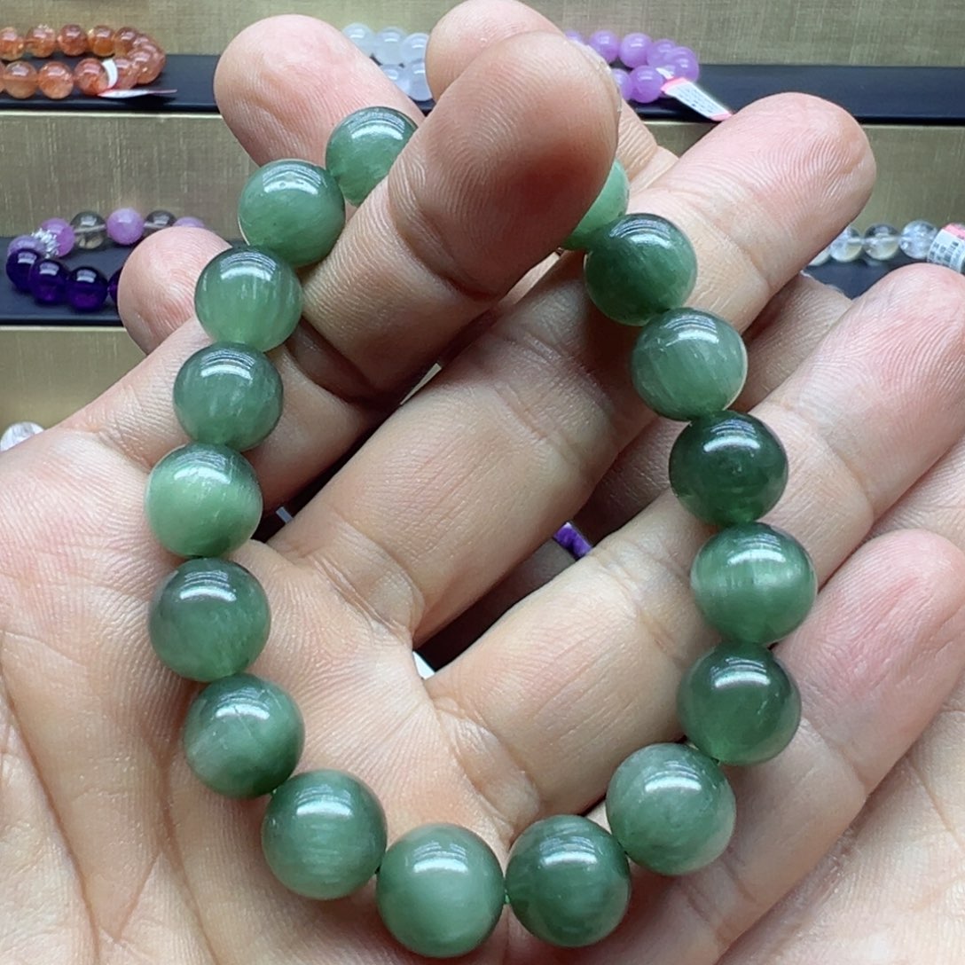 水晶手链未镶嵌绿兔毛11