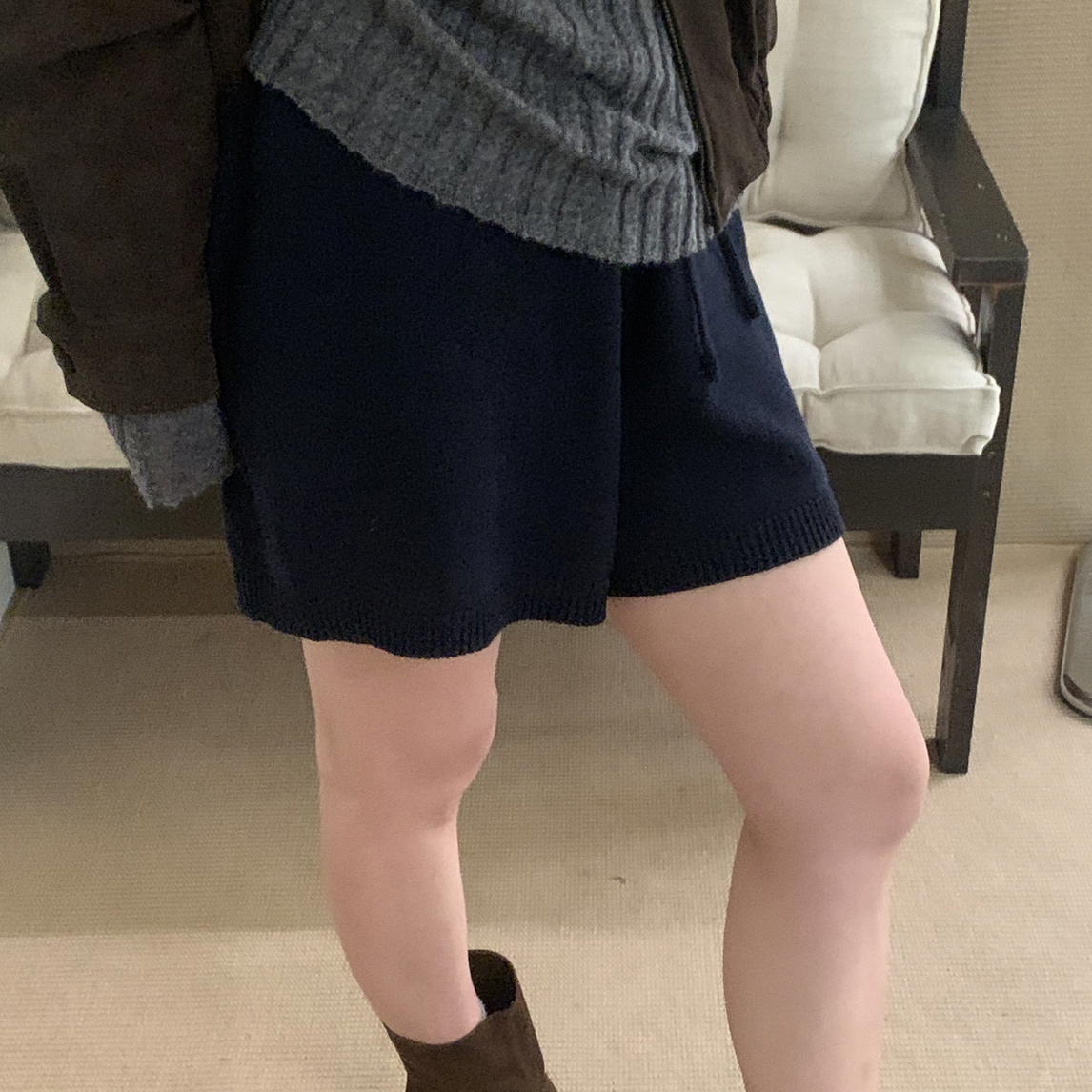 【梨花服饰】针织短裤