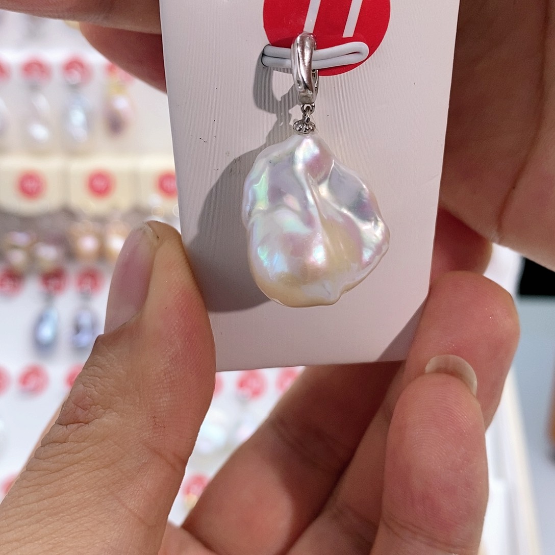 淡水珍珠颈饰银S925镶嵌@****