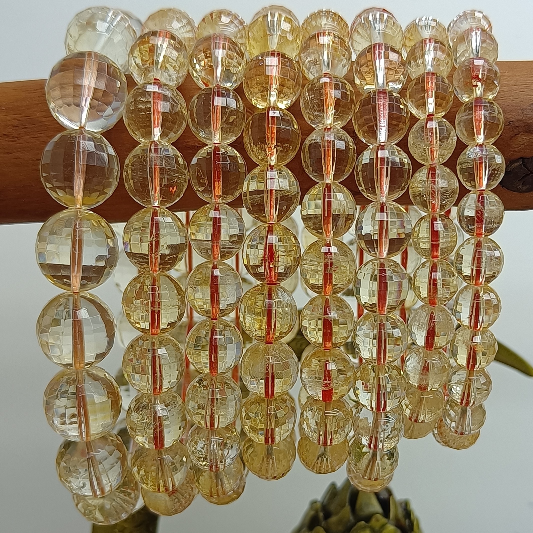 天然黄水晶切面手串（多样性发其一）