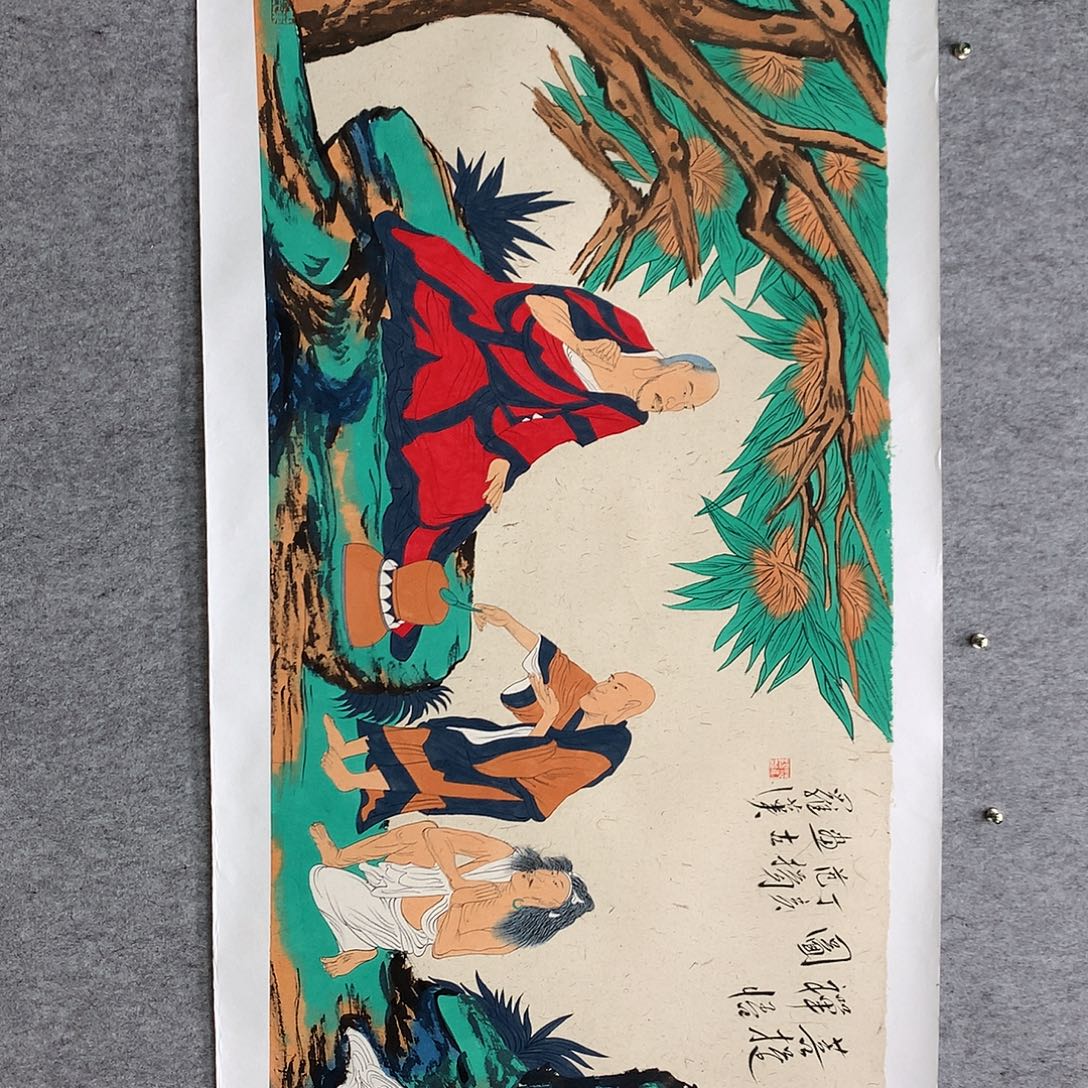 沙***洲国画范老师四尺作品