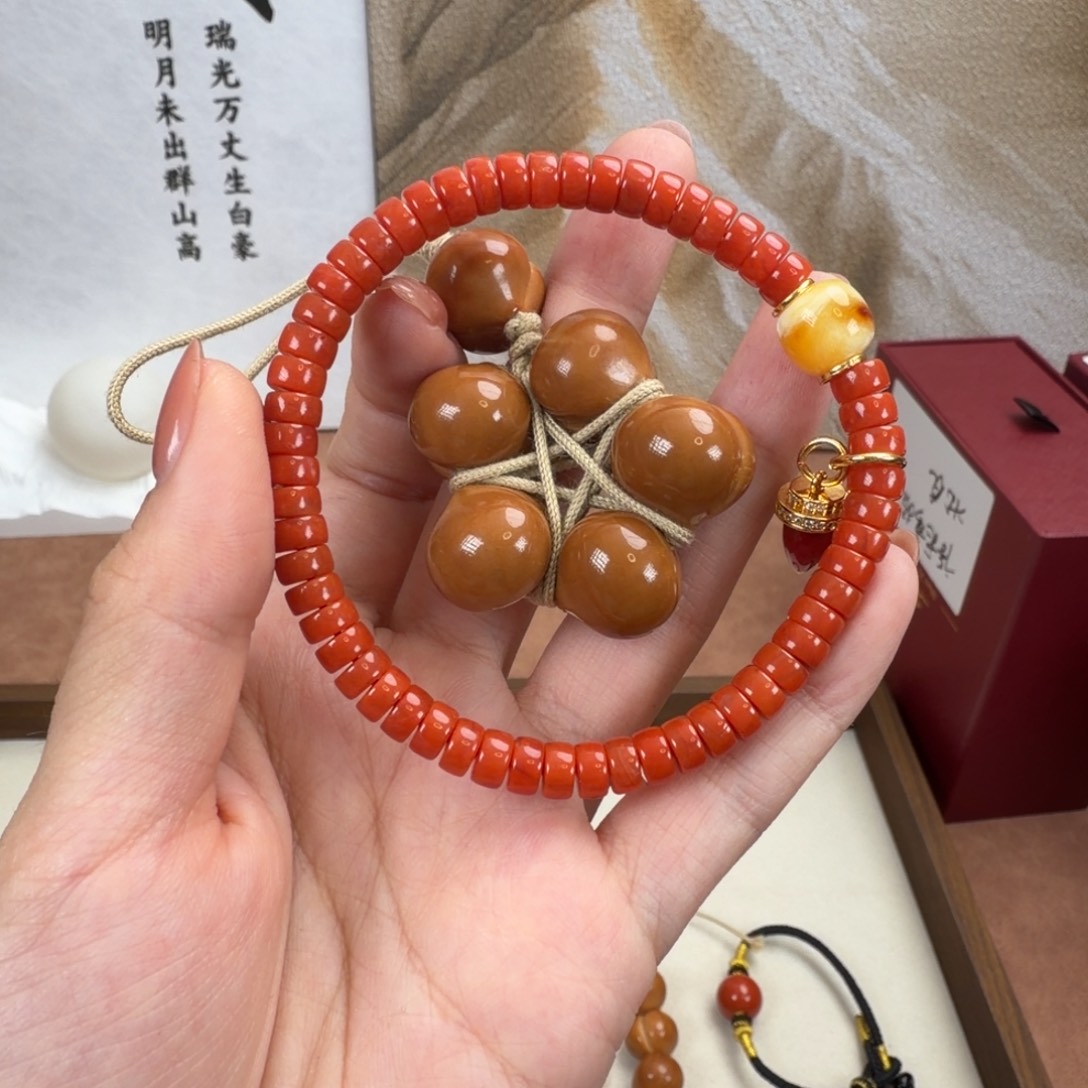 吊坠猴头核桃猴头红药片单圈