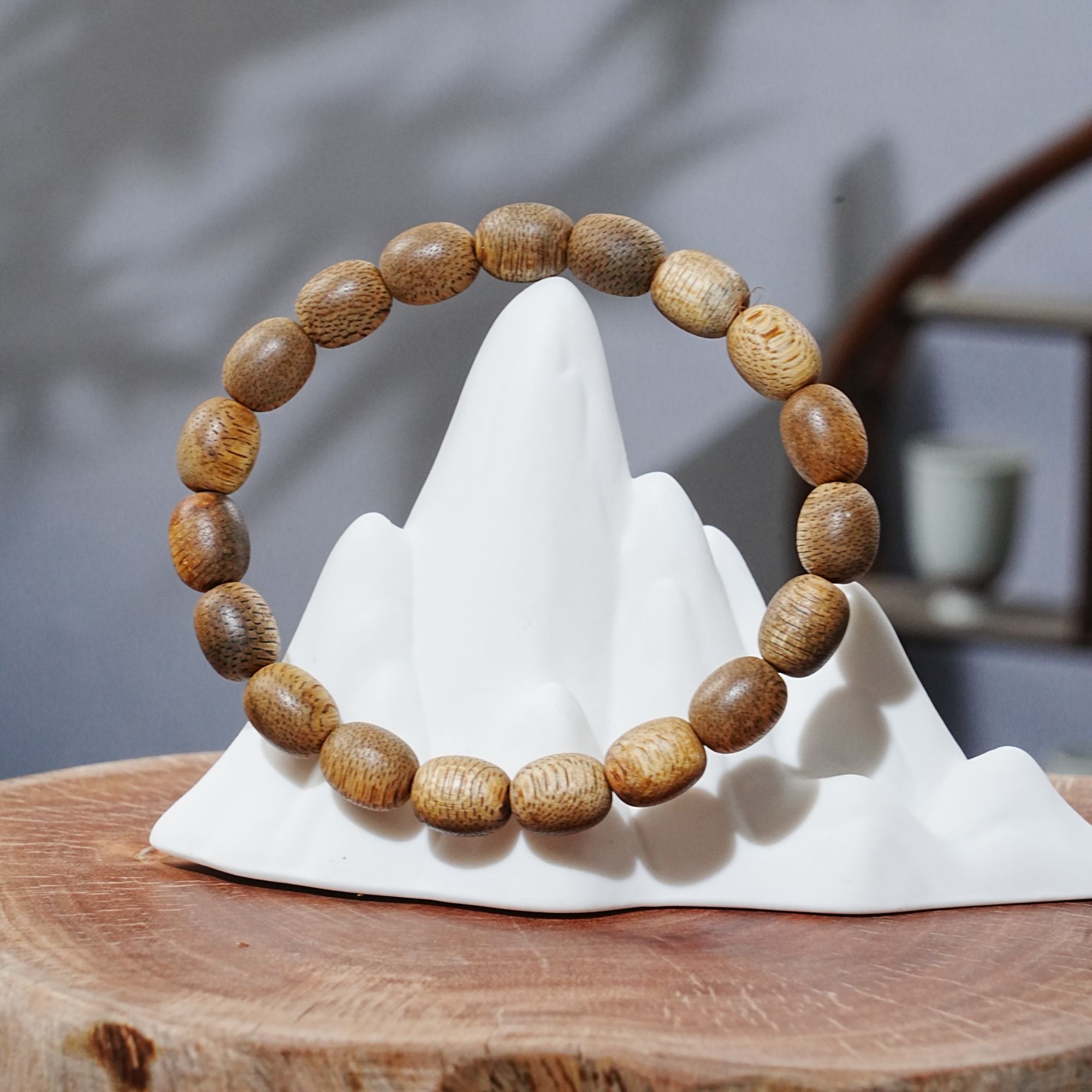 泰国登流眉树心油软丝沉香桶珠手串0.85x1.06cm5.3g 250729036  A