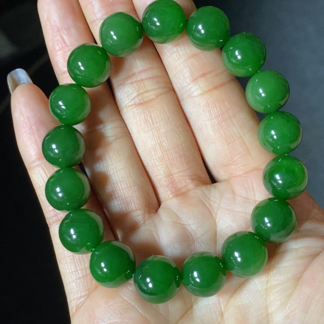 和田玉手串卡12未镶嵌