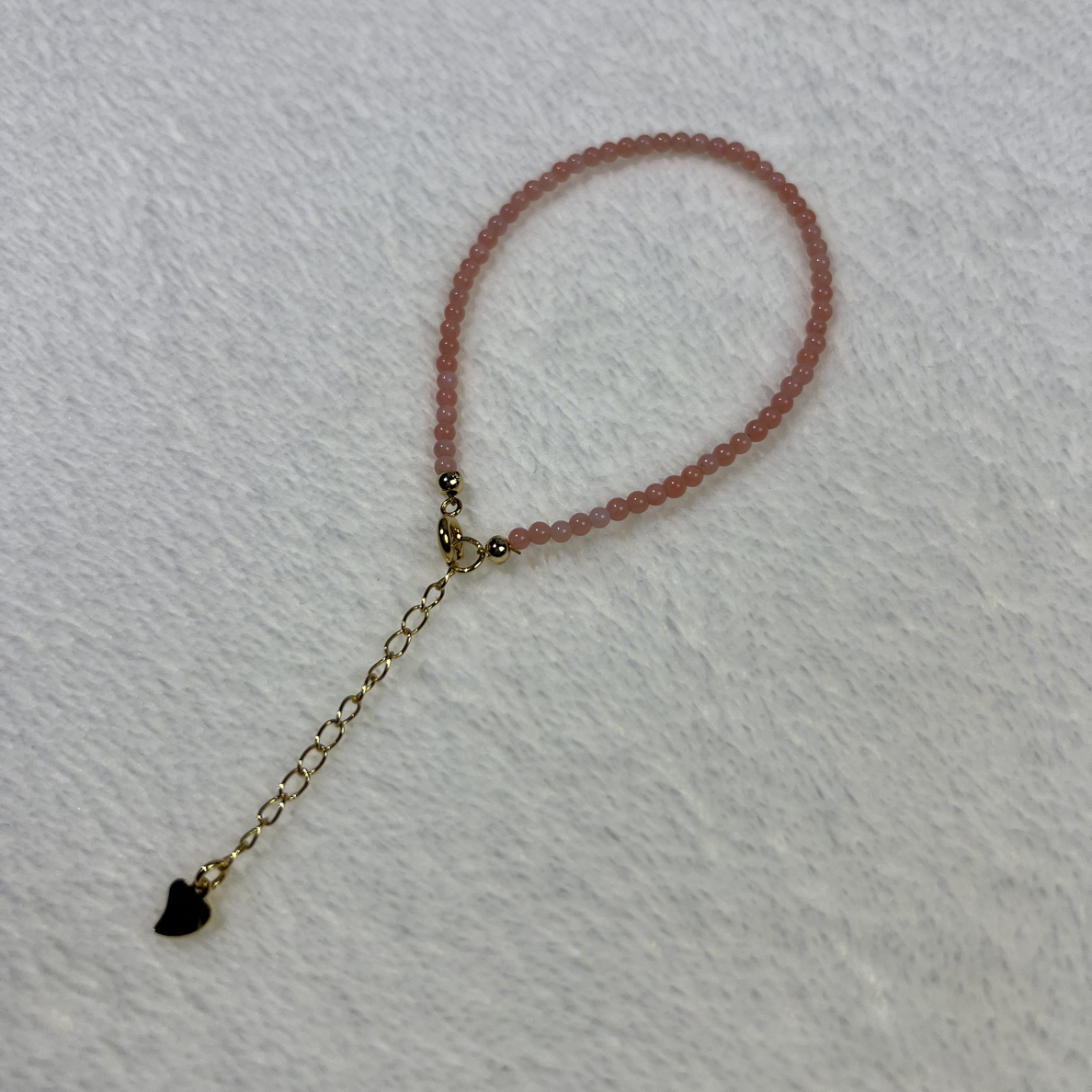 天然珊珊莫莫料天使之肌橘粉色圆珠手环尺寸2.8mm