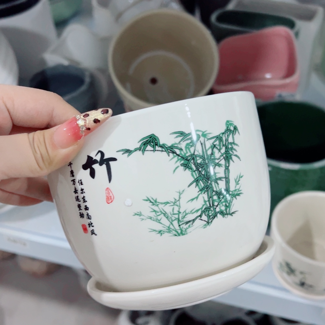 有孔，陶瓷花盆满10米包邮发货