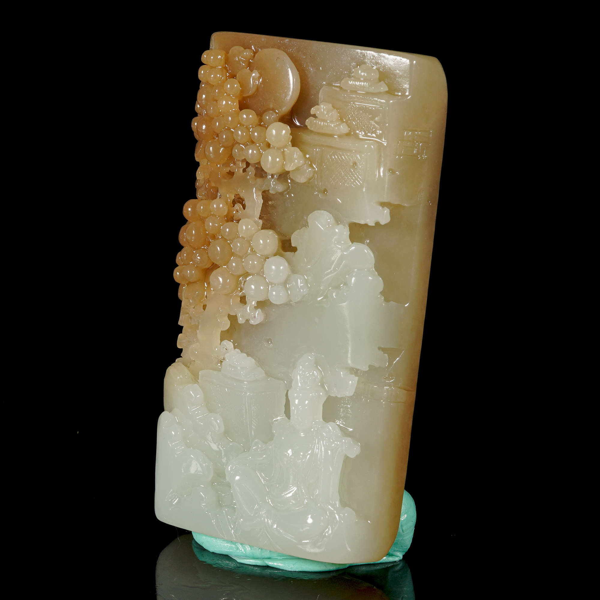 LOT.017和田玉巧雕普渡众生牌/X2260