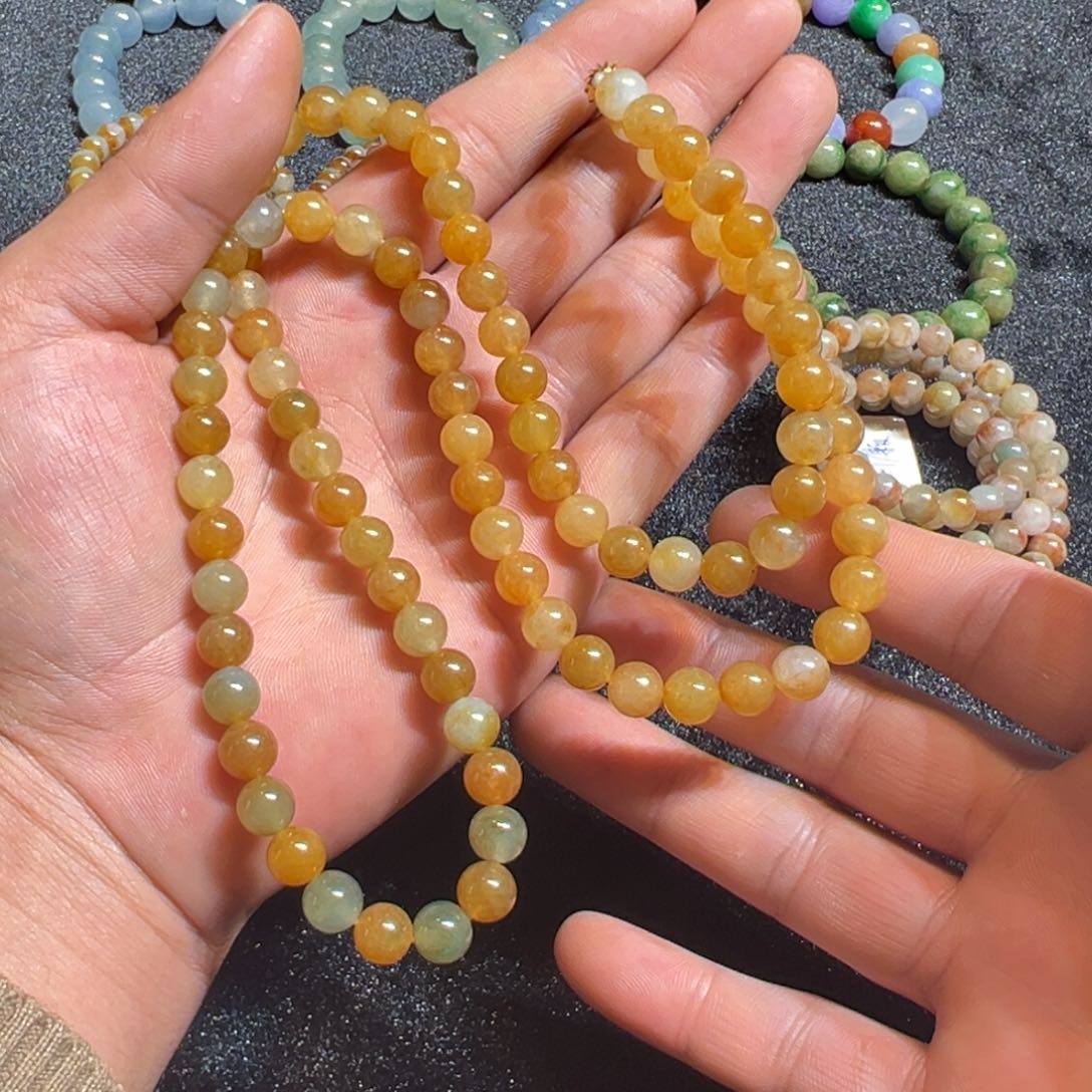 定制翡翠未镶嵌冰黄翡