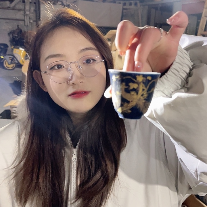 陶景德镇陶瓷祭蓝杯