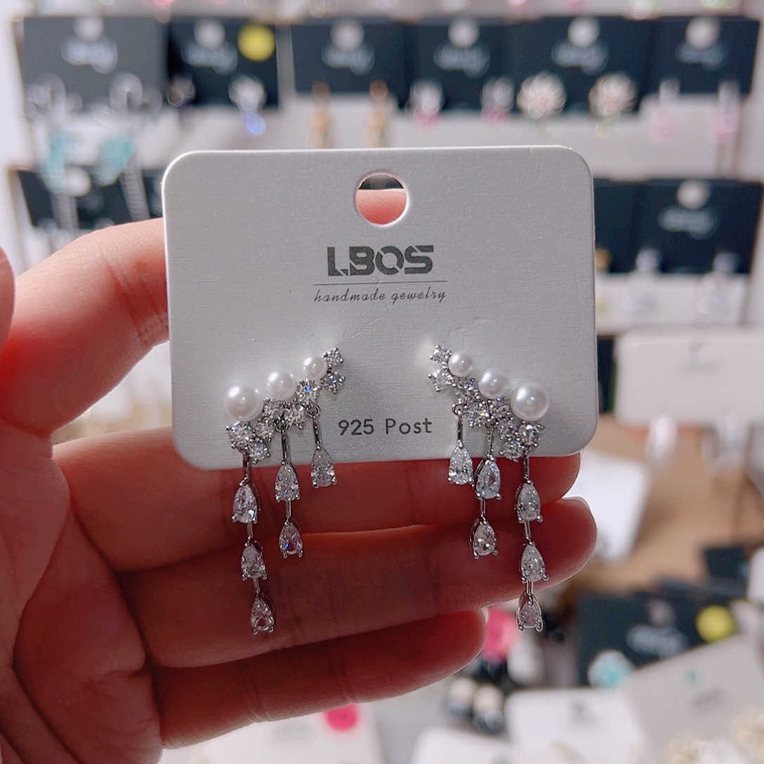 锆石纯铜合金耳环