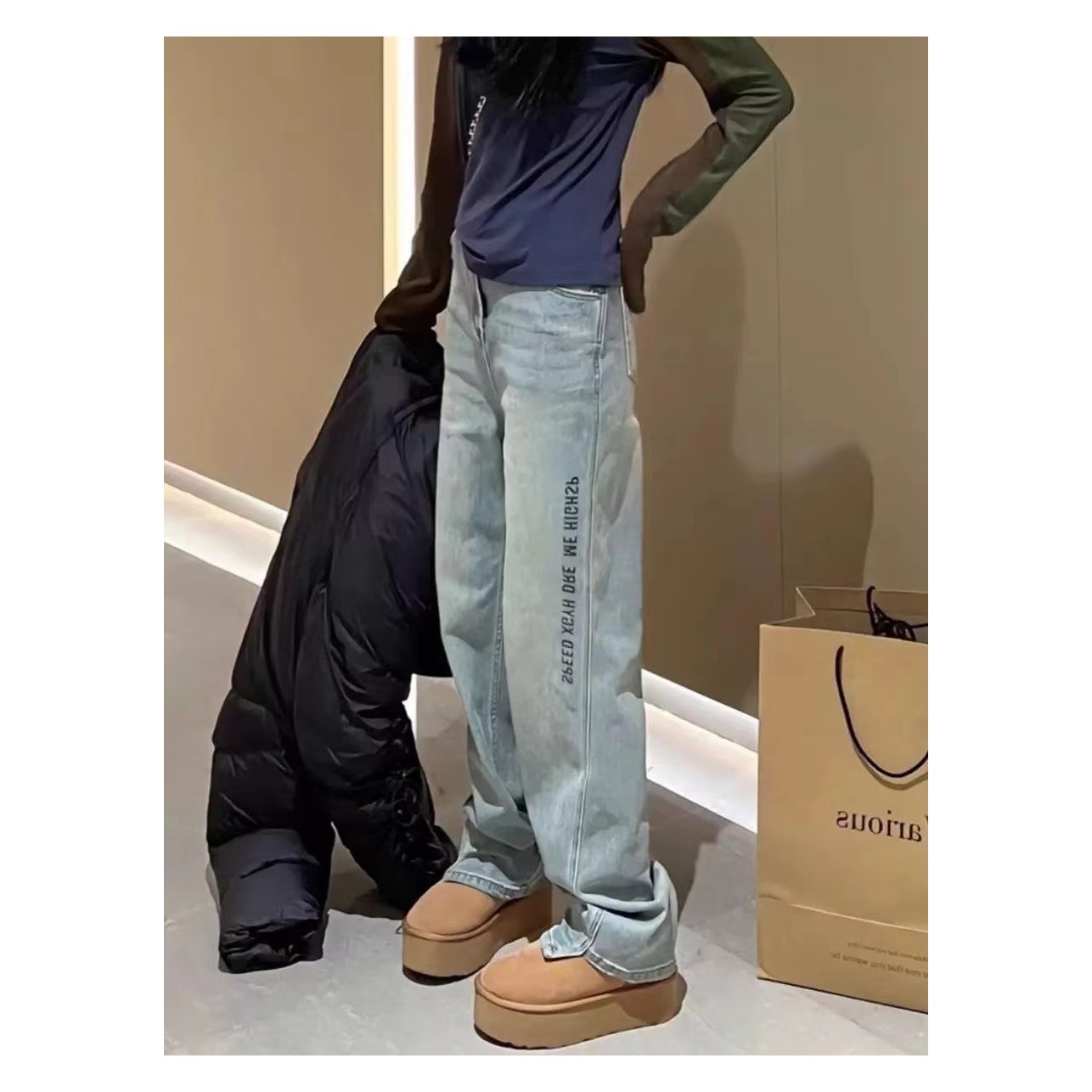 【ARONG阿荣家】牛仔裤05078-兰复合-ML-XL