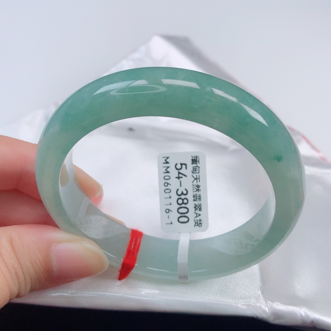 未镶嵌手镯翡翠54正圈