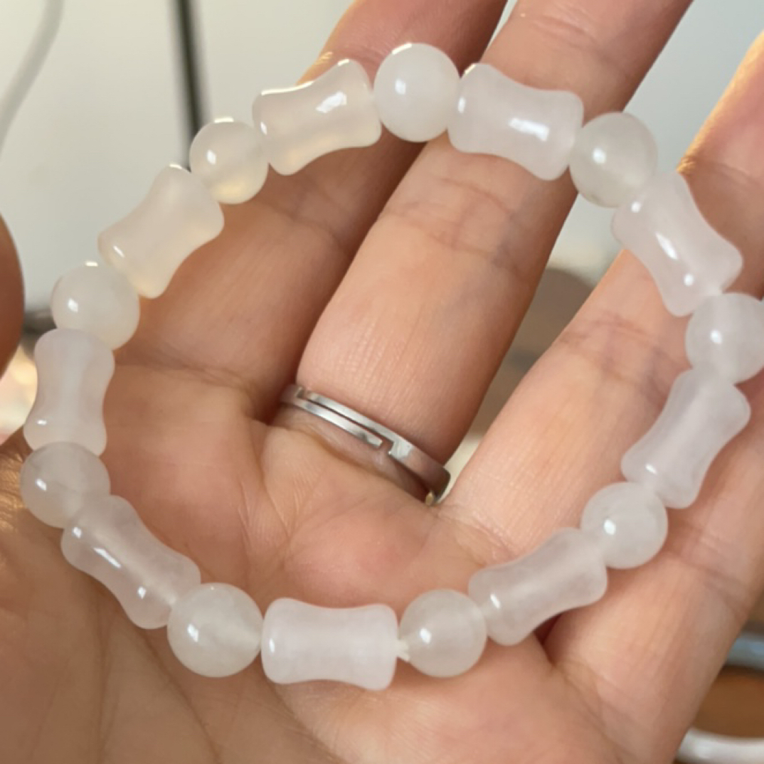 高冰金丝玉竹节手串卡8