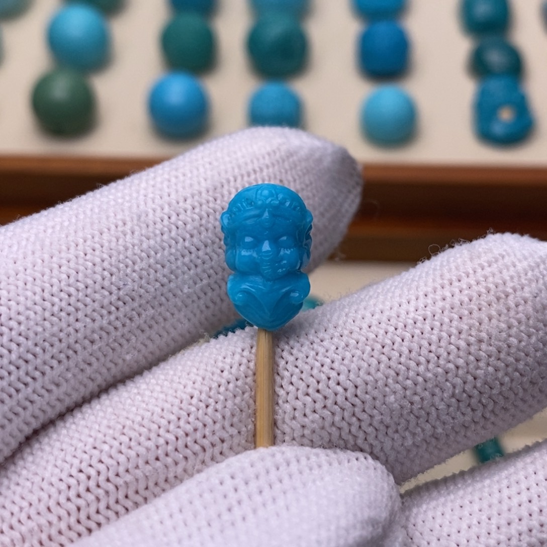 绿松石未镶嵌绿松石象神杵