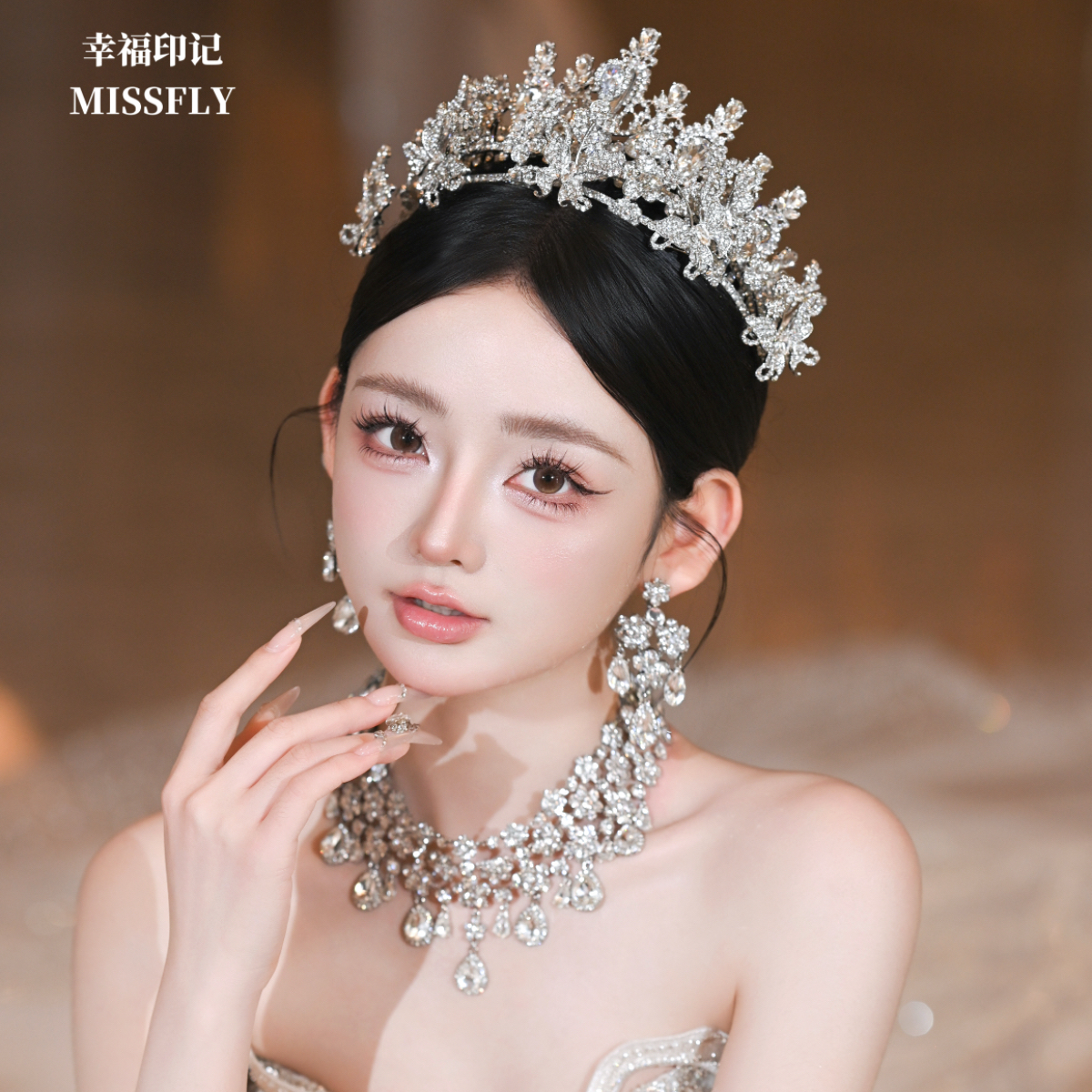 皇冠头饰新娘双层可拆分王冠结婚礼生日婚纱礼服配饰品闪钻高级感