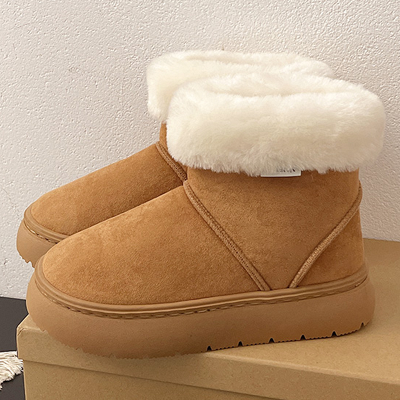 优遇家冬季新款时尚雪地靴外穿保暖厚底棉鞋女款加绒加厚雪地靴T1