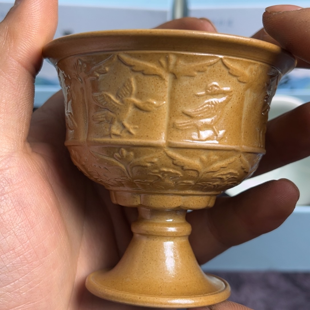 瓷双色高足杯特价