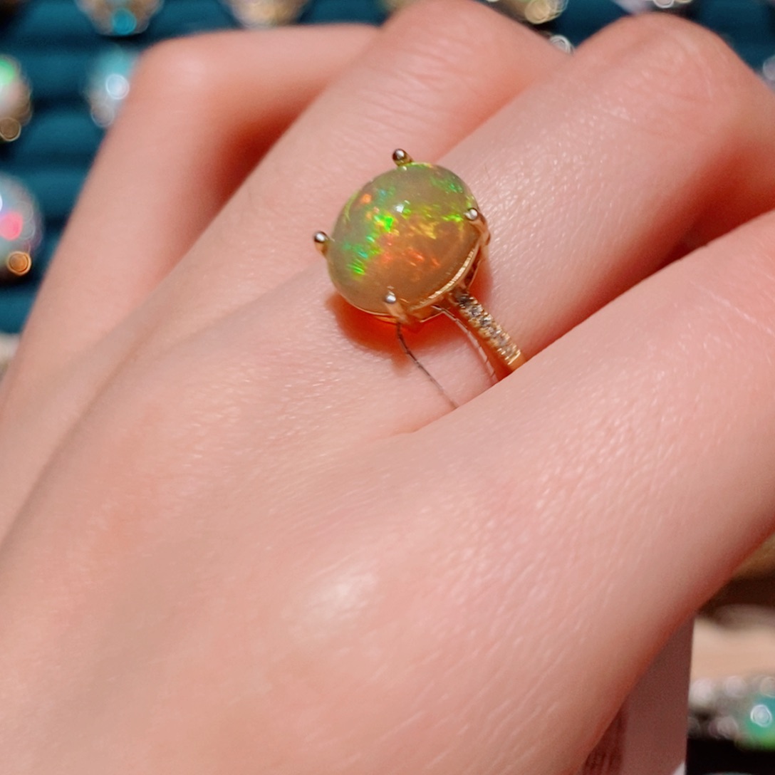 欧泊欧泊戒指银S925镶嵌