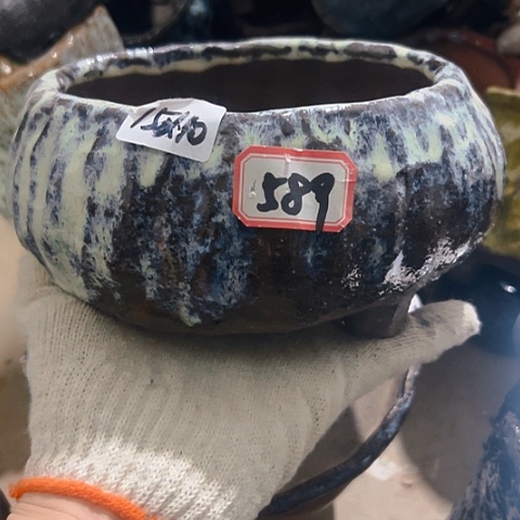 红陶粗陶花盆手工