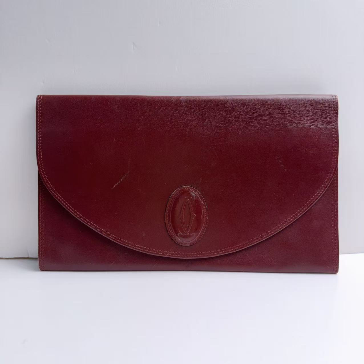 95新 Cartier/卡地亚 卡地亚红色手拿包