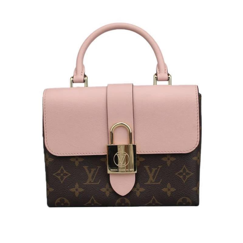 99新 LouisVuitton/路易威登 粉锁头芯片款包
