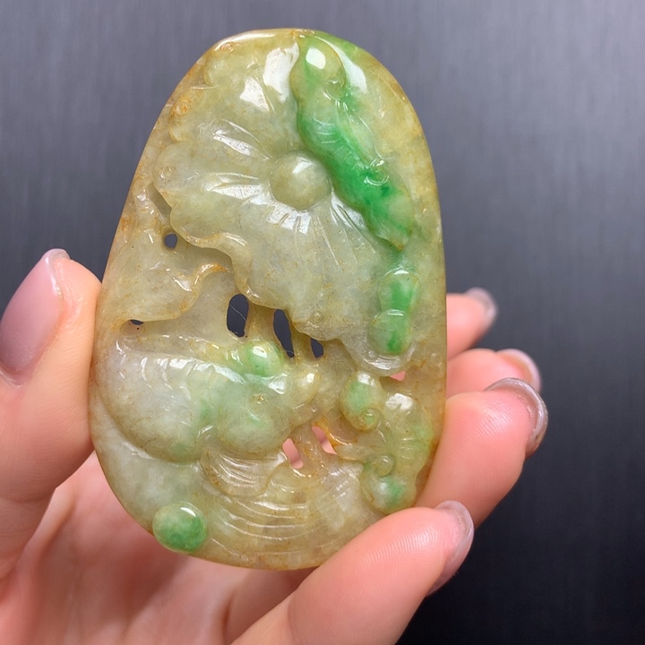 翡翠挂件未镶嵌天然a货翡翠