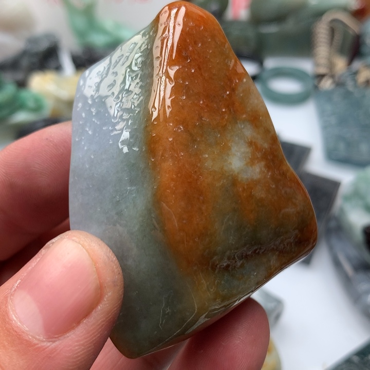 翡翠颈饰未镶嵌保真天然A货翡翠