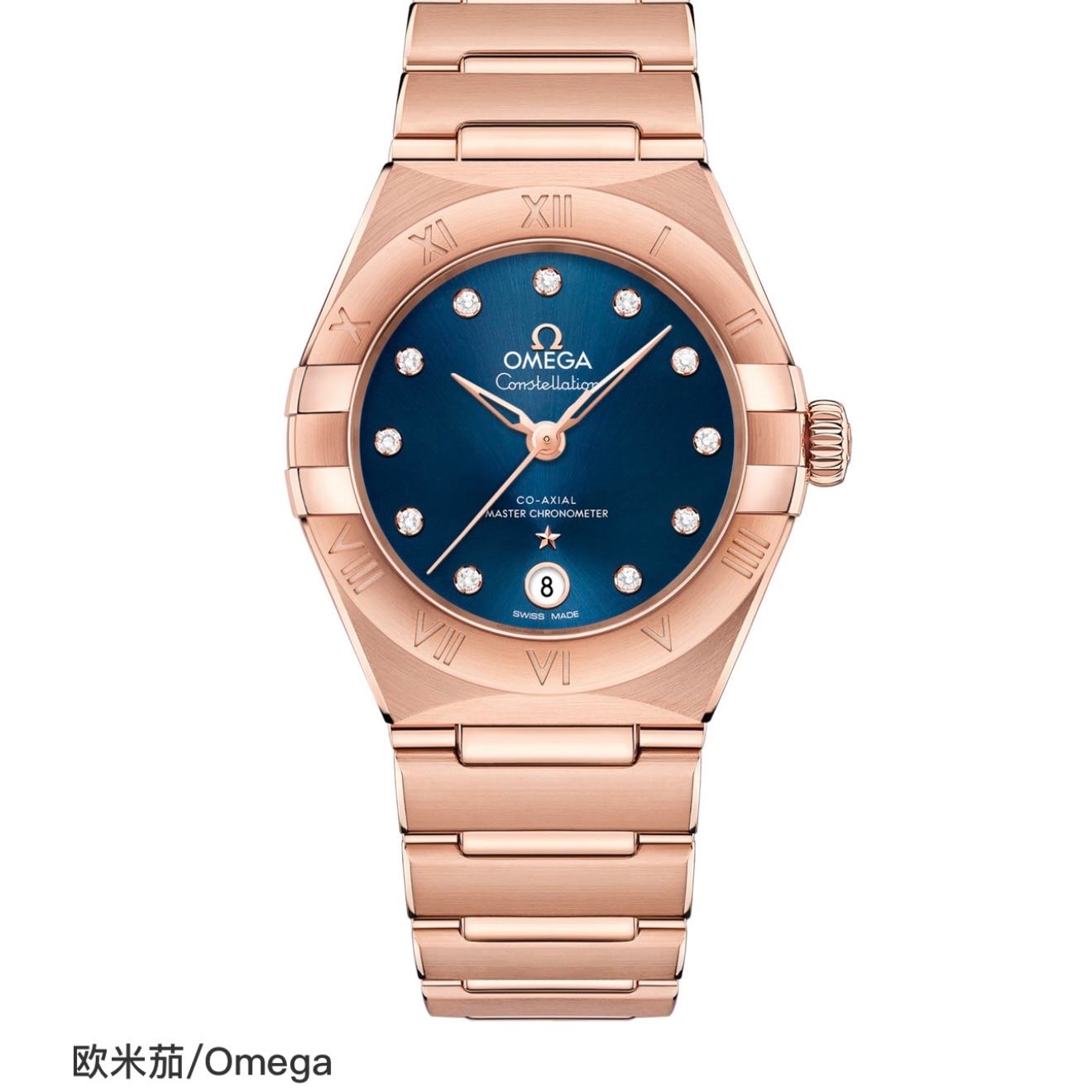 全新未使用 Omega/欧米茄 欧米茄曼哈顿·29玫瑰金全金内钻·25年全