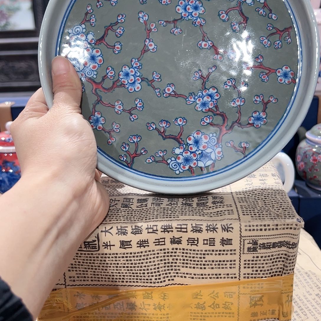 摆件陶景德镇陶瓷赏盘